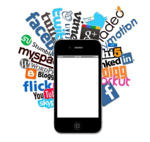 social media sites behind smart phone